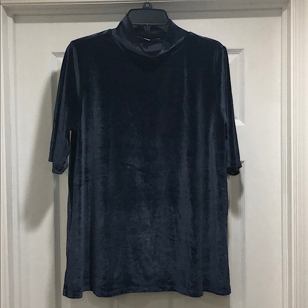 Loft Blue Velvet Tunic